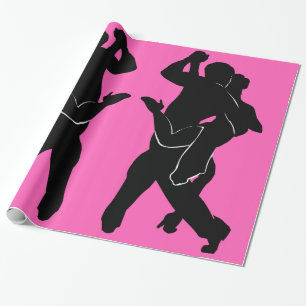 Tango Dancer Pink Wrapping Paper Kies kleur Cadeaupapier