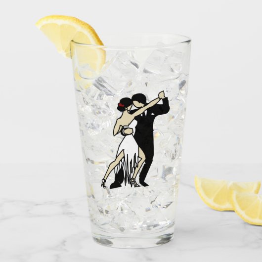 Tango Dancers Glas (Voorkant ijs)