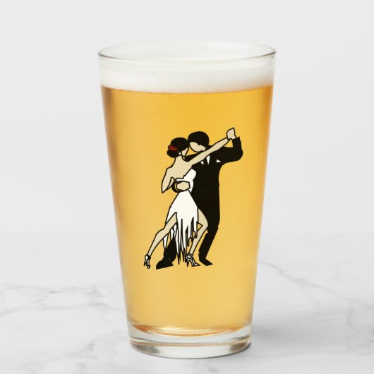 Tango Dancers Glas (Voorkant gevuld)