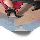 Tango Dancers – Handgetekende kunst Poster (geen t (Hoek)