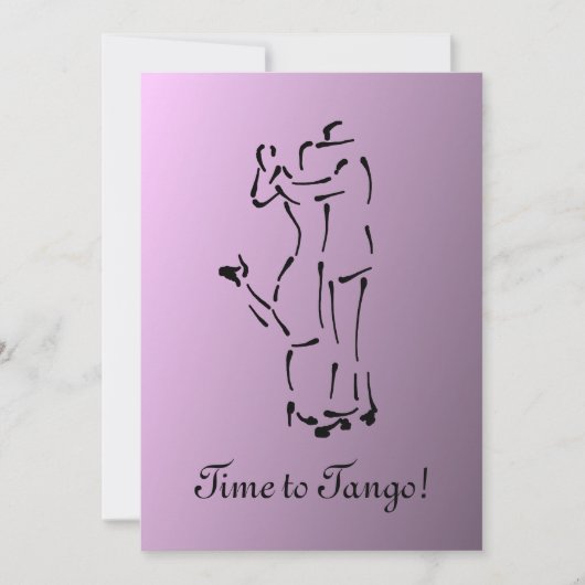 Tango Dancers met  slogan Kaart (Voorkant)