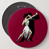 Tango Dancers Ronde Button 6,0 Cm (Voorkant /achterkant)