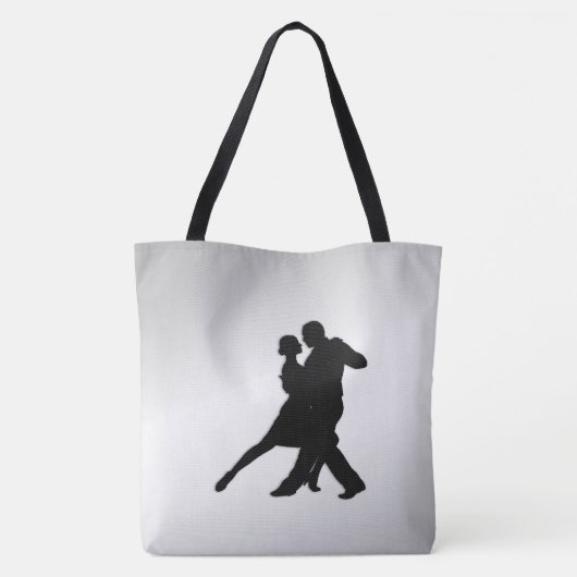 Tango Dancers Silhouette 2 Draagtas (Achterkant)