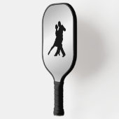 Tango Dancers Silhouette 2 Silver Pickleball Paddle (Links)