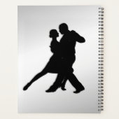 Tango Dancers Silhouette 2 Silver Planner (Achterkant)
