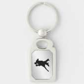 Tango Dancers Silhouette Sleutelhanger (Voorkant)