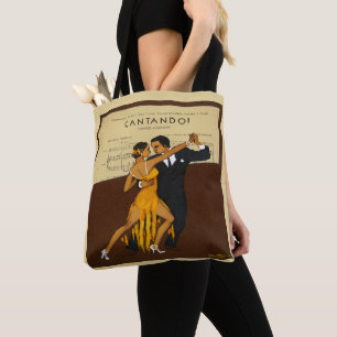 Tango Dancers Vintage Poster Print Canvas tas