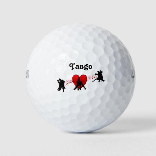 Tango Dances I Heart New Twist Design Golfballen (Voorkant)