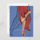Tango Dancing Briefkaart (Voorkant / Achterkant)
