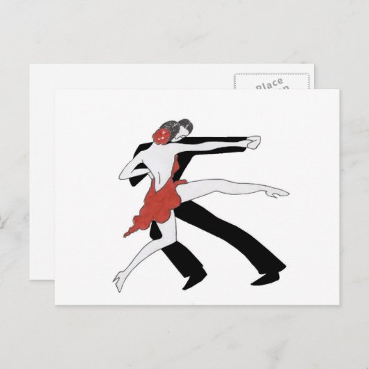 Tango/dans met mij briefkaart (Voorkant / Achterkant)