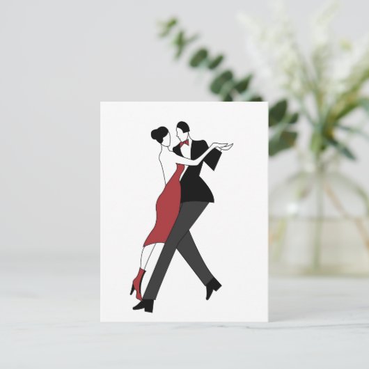 tango dansers briefkaart (Staand voorkant)