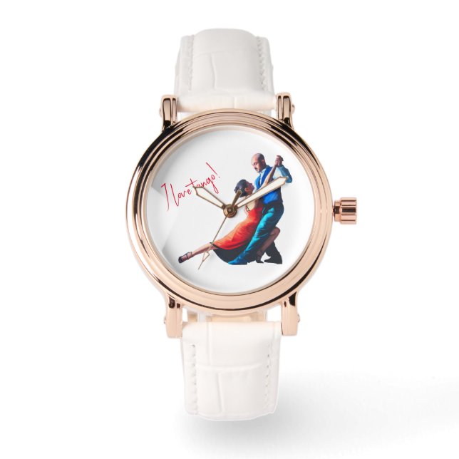 Tango dansers - hand schilderen horloge (Voorkant)