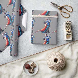 Tango-dansers - handschildering cadeaupapier