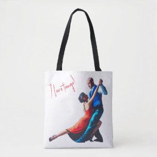 Tango-dansers - handschildering draagtas
