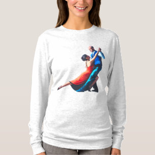 Tango-dansers - handschildering t-shirt