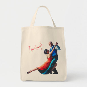 Tango-dansers - handschildering tote bag