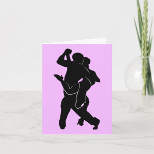 Tango Dansers Kaart Persoonlijke Aangepaste Tekst