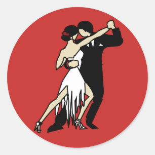 Tango Dansers Ronde Sticker