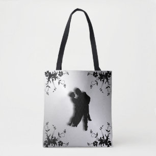 Tango Dansers Silhouet 1 Zilver Draagtas