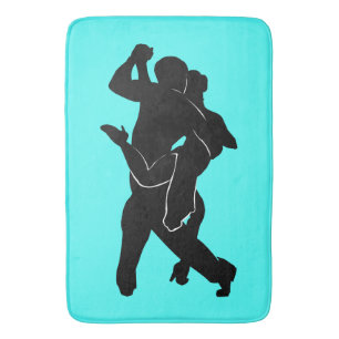Tango Dansers Turquoise badmat - Kies kleur