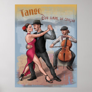Tango - Dos almas, un compás. Poster d'art dansant