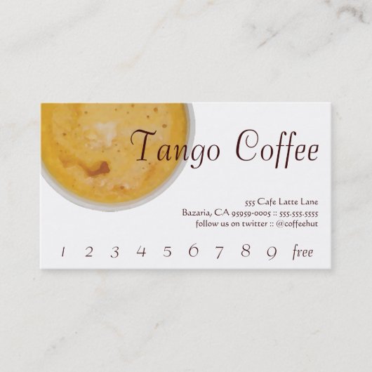 Tango Drink Punch / Carte de fidélité (Devant)