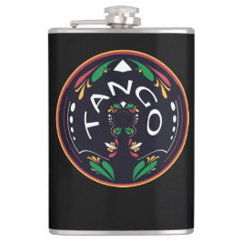 Tango Fileteado Porteño Buenos Aires Circle Art Heupfles