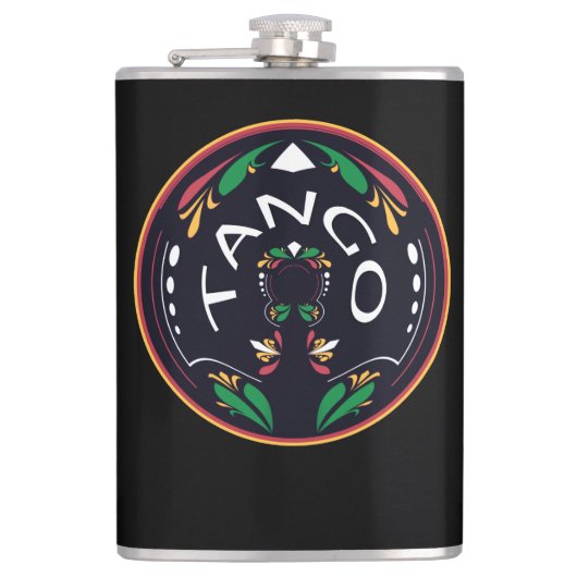 Tango Fileteado Porteño Buenos Aires Circle Art Heupfles (Voorkant)