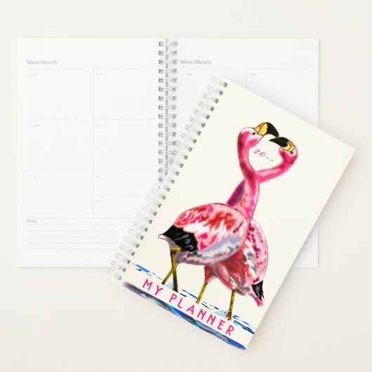 Tango Flamant rose Planner Love (Devant avec enveloppe)