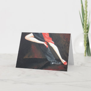 Tango Legs greetings card for any main! Kaart