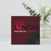 Tango Lesson - Kaart, uitnodiging (Staand voorkant)
