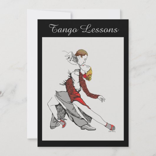 Tango Lessons Uitnodiging (Voorkant)