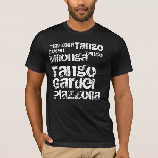Tango Milonga en Piazzolla T-shirt (Voorkant)