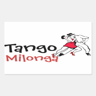 Tango Milonga Rechthoekige Sticker