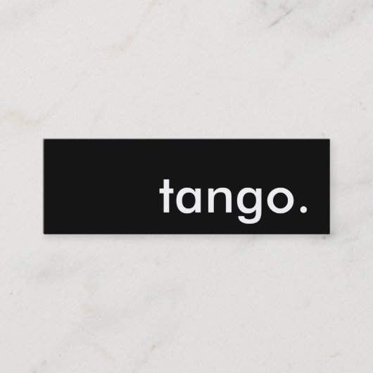 tango. mini visitekaartje (Voorkant)