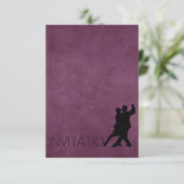 Tango Paarse Persoonlijke Elegant Uitnodiging (Staand voorkant)