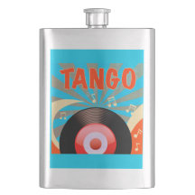 Tango Vinyl Record met Muzieknoten Pop Art
