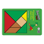 Tangram eigenzinnige elf magneet - sneeuwscooters (Horizontaal)