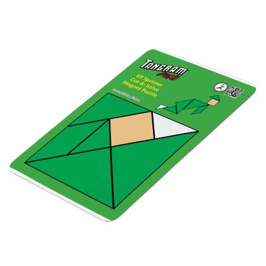 Tangram eigenzinnige elf magneet - Sprinter (Linkerzijde)