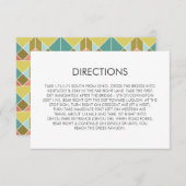 Tangram Heart Wedding Directions Kaart (Voorkant / Achterkant)