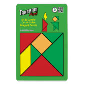 Tangram Kerst Elf Magneet - Elf met Kaars (Verticaal)