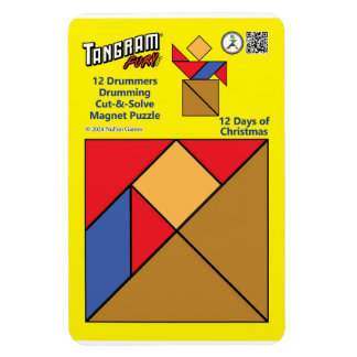 Tangram magneet puzzel - 12 Drummers Drummen
