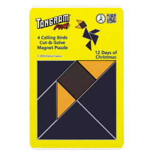 Tangram magneet puzzel - 4 Vogels
