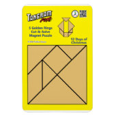 Tangram magneet puzzel - 5 gouden ringen (Verticaal)