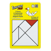 Tangram magneet puzzel - 7 zwanen A-zwemmen (Verticaal)