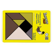 Tangram Magnet Puzzle - 6 oies A-Laying (Horizontal)