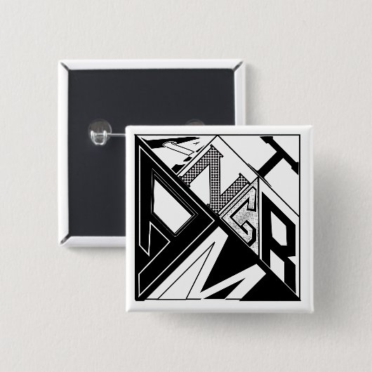 Tangramontwerp-RokCloneDesigned Originele Button (Voorkant /achterkant)