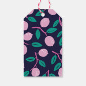 Tangy Tendrils Pink Navy Cadeaulabel (Achterkant)