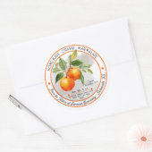 Tangy zelfgemaakte Oranje marmelade inblikken Ronde Sticker (Envelop)
