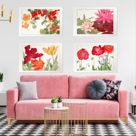 Tanigami Konan Flower Collectie Muurkunst Sets (Woonkamer)